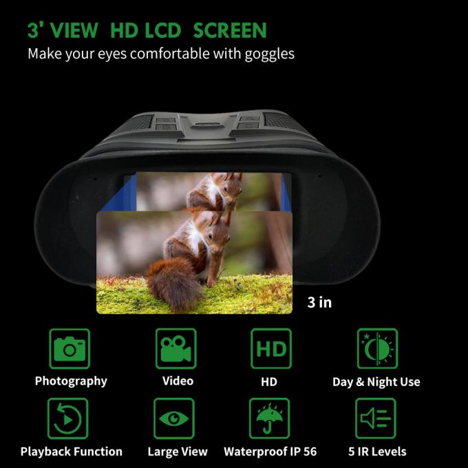 BinÃ³culo de VisÃ£o Noturna 2K em Cores Completas mostrando recursos avanÃ§ados e design profissional