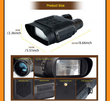 Compact NV400B Binoculars numériques de vision nocturne 2X grossissement optique 3W LED infrarouge 320*240 Affichage