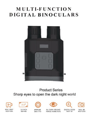 Visions nocturnes Binoculars IR Illumination 1,5m-400m 1080P 850NM LED 256GB Jour Nuit