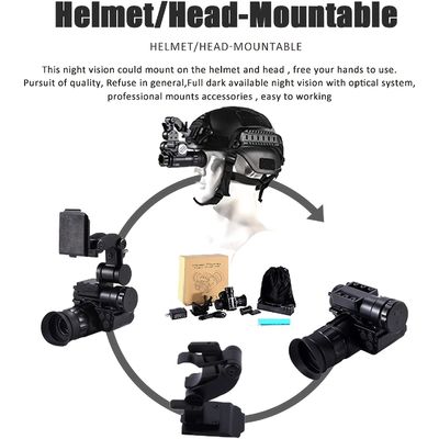 120x80x59mm Casque militaire monté lunettes de vision nocturne Wifi IR 1080p Hd