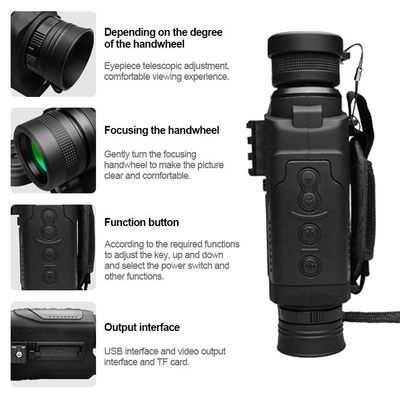 Téléscope à lunettes monoculaires de vision nocturne de 40 mm avec imagerie infrarouge 186x83x62MM