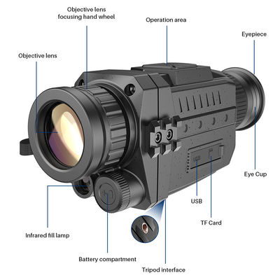 1280X1042 Vision nocturne Binoculars monoculaires lunettes de vue Patrouille Sécurité d'aventure