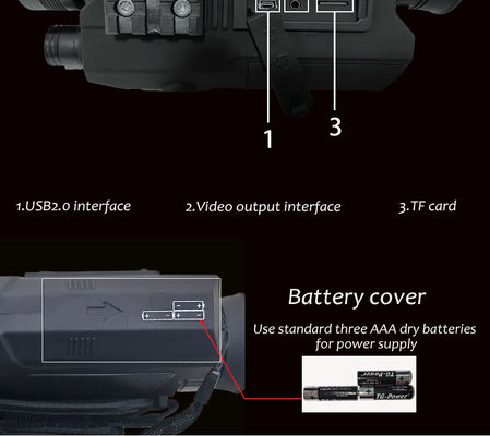 Envg Vision nocturne binoculaire portable 6X Téléscope de chasse numérique en couleur Nvgs