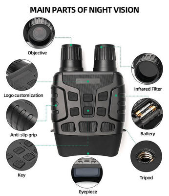 Casque monté 3.7v Binoculars de vision nocturne pour une distance visuelle efficace de 250-300m