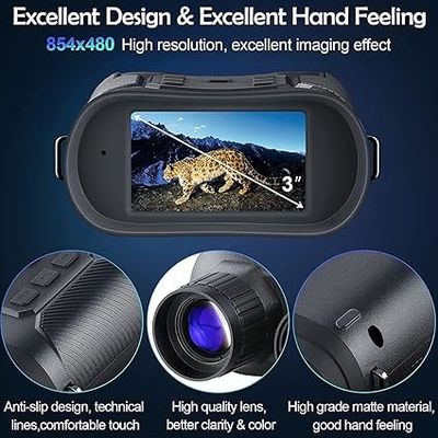 Capteur de chaleur Binoculars de vision de jour et de nuit avec carte SD 4K