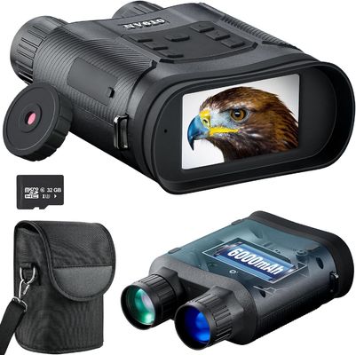 Capteur de chaleur Binoculars de vision de jour et de nuit avec carte SD 4K