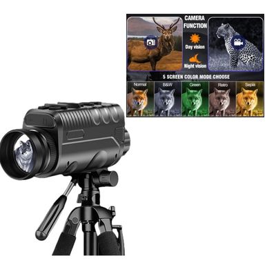 Lunettes de vision nocturne 6X grossissement numérique réglable 34 mm Objectif 854 * 480 résolution
