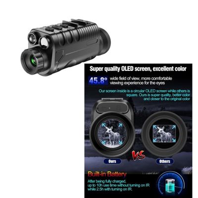 Objectif de 34 mm Lentille binoculaire infrarouge 1080p Dispositif de vision nocturne 5x256GB