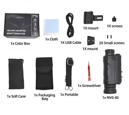 Vidéos de vision nocturne civiles TYPE C USB Batterie au lithium rechargeable Résolution 9million