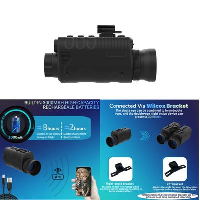 Magnification numérique 6X lunettes de vision nocturne Vidéo 1080P Résolution 256GB Médias de stockage