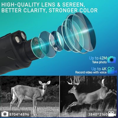 Binoculaire de vision nocturne 4K lunettes de protection casque double infrarouge 850NM 940NM commutable 3W