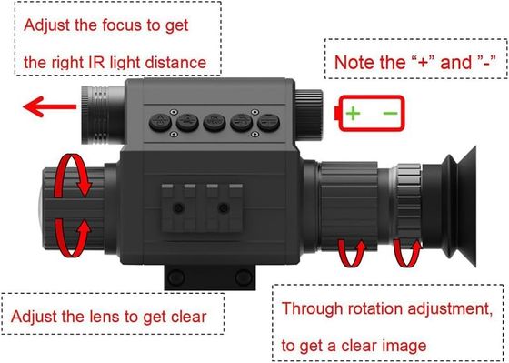 M5 Digital 1080P Day &amp; Night Vision Rifle Scope Caméra monoculaire de chasse avec 850 ou 940 nm IR (M5-50-IR940-GP)