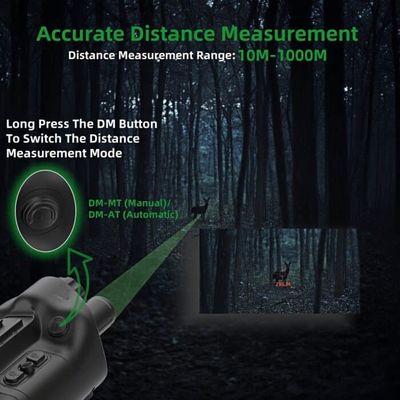 Médias de stockage de cartes micro SD Vidéo numérique de nuit Binoculars avec source d'alimentation à batterie au lithium rechargeable
