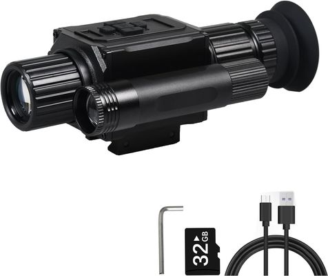 Digital Night Vision Monoculaire HD 1080P Scope de vision nocturne infrarouge avec 5X AI Zoom Enregistrement vidéo, Caméra de vision nocturne de chasse pour la surveillance et l'observation de la faune