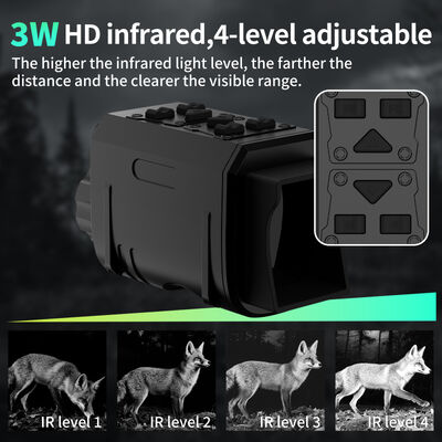 Monoculaire de vision nocturne de chasse avec vidéo 4K de résolution de 40 MP et zoom 6x pour la pêche et la sécurité